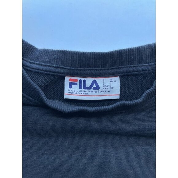 FILA Black Crewneck Multicolor Spellout Women's Sweatshirt Size Small Athletic - Picture 3 of 7